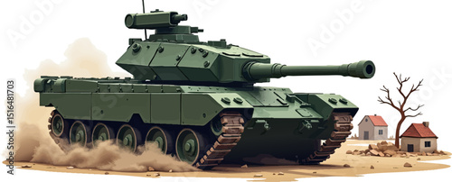 a picture of a tank on a white background
