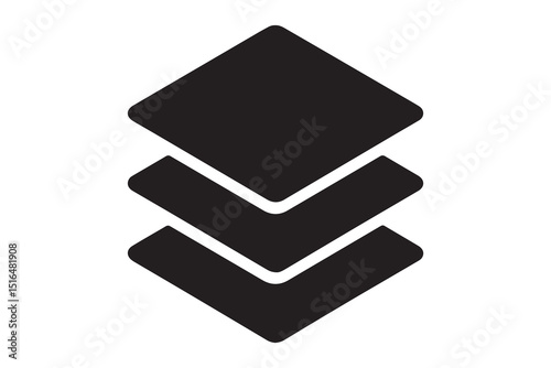 Layered squares graphic representing stacking or hierarchy.