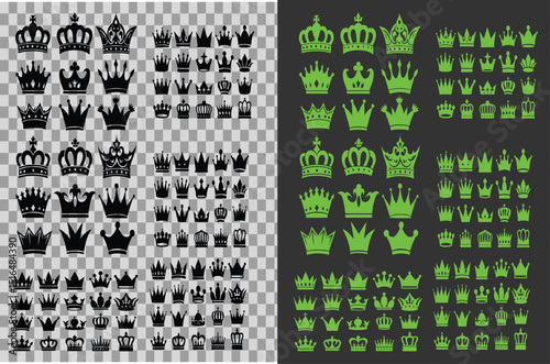 vector illustration of a set of queen cap logo icon design vector illustration  Cap icon Vector illustration