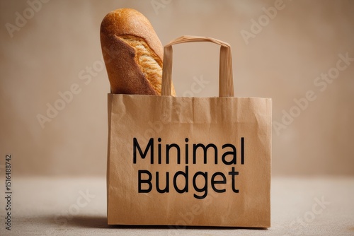 Economic Crisis Concepts. A paper bag labeled 