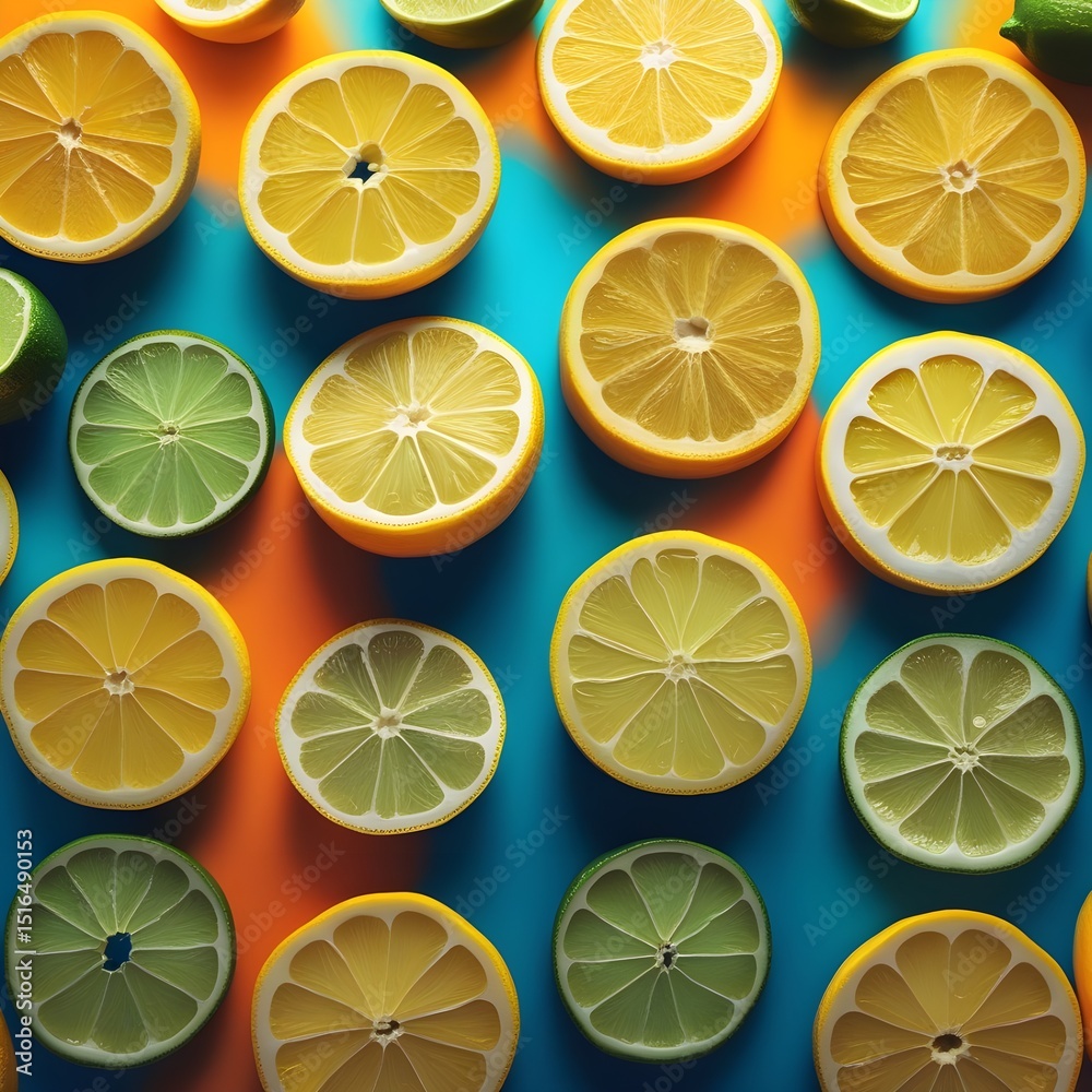 Fototapeta premium lemon and lime