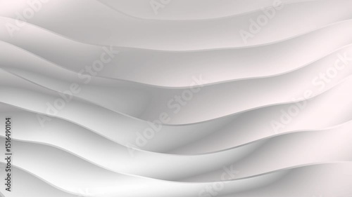 Modern abstract background with smooth white and grey wave animation in seamless loop. Suitable for high-end digital projects including websites, motion graphics, branding elements, and artistic