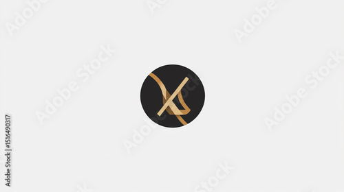 Minimalist digital marketing monogram logo, sleek modern design, vector style, white background