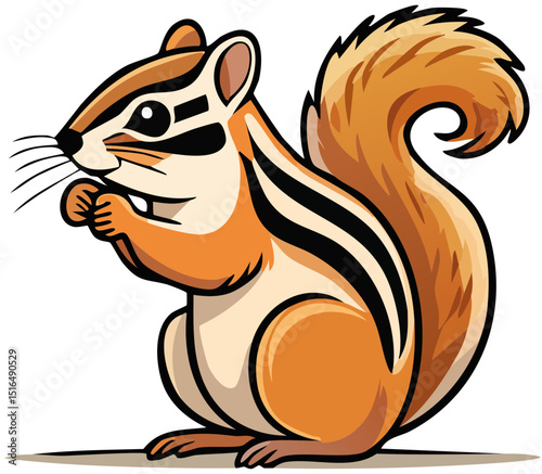 Cute Cartoon Chipmunk