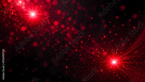  red star abstract  background  |  Abstract Light Burst with Sparkles |  Celestial Explosion with Colorful Fire and Glow | Festive Holiday Celebration Background  
