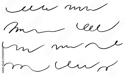 手書き風のらくがきラインセット