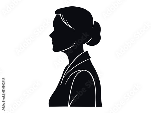 woman, female, profile, silhouette, elegant, professional, business, businesswoman, fashion, style, lady, sophisticated, strong, quiet, poise, ladylike, timeless, modern, simple, clean, black and whit