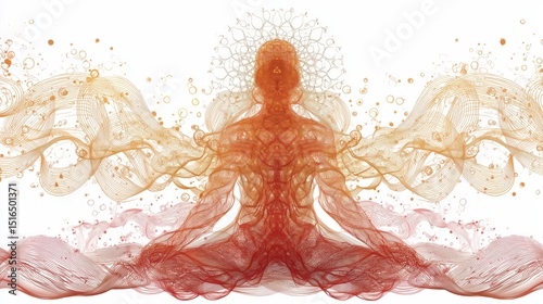 Shamanic Power Manifestation With Dreamcatcher and Meditation Elements Generative AI