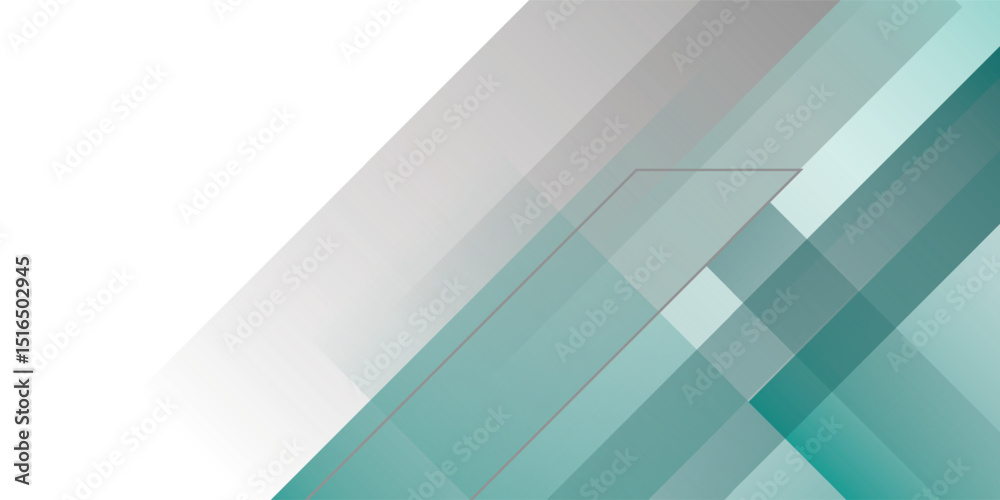 Fototapeta premium Green White Abstract Background for Presentation Design