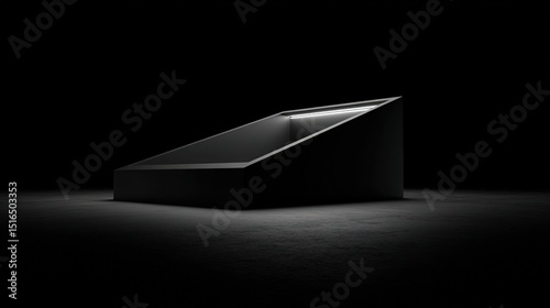 Slanted Booth Perspective Unique Angle Inclined Structure Tilted View Unusual Composition Creative Design Diagonal Effect Architectural Oddity Geometric Distortion
