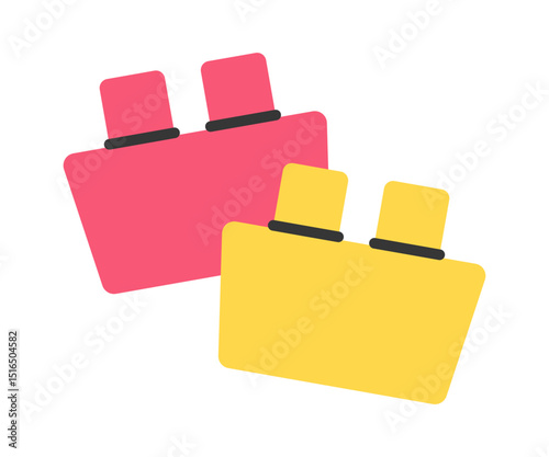 Colorful building blocks cartoon toy