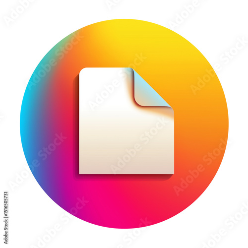 Simple Vector Tools iOS / macOS style Icon with vivid colours on a round ellipse covering the whole of the image isolated on transparent white bacground, png. 