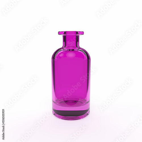 pink glass bottle. isolated 3d render