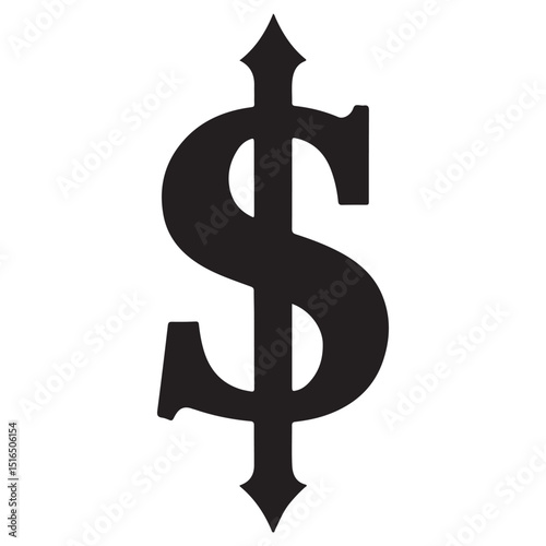 Dollar rate increase icon. Vector illustration EPS 10