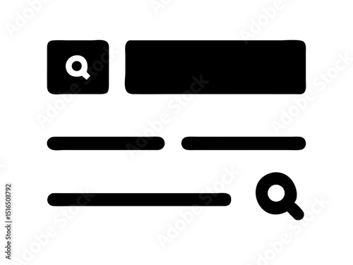 Explore our collection of sleek, intuitive search interface icons designed