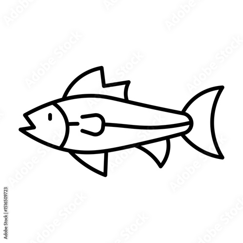 Salmon line icon