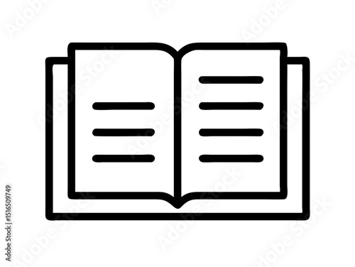 Open book line icon, web and mobile, read mode sign vector graphics, a linear pattern