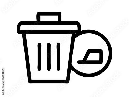 rash icon in line style. Delete icon, modern vector trash can symbol isolated on white background. trash bin icons set designed in filled, outline, line and stroke style 