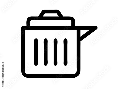 rash icon in line style. Delete icon, modern vector trash can symbol isolated on white background. trash bin icons set designed in filled, outline, line and stroke style 