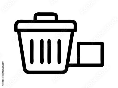 rash icon in line style. Delete icon, modern vector trash can symbol isolated on white background. trash bin icons set designed in filled, outline, line and stroke style 