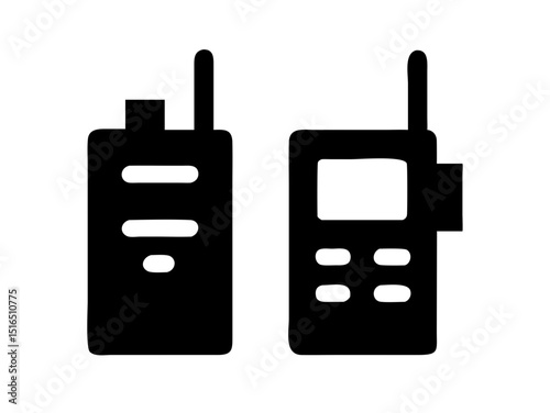 Walkie talkie icon. Walkie talkie sign vector illustration design. Walkie talkie silhouette 