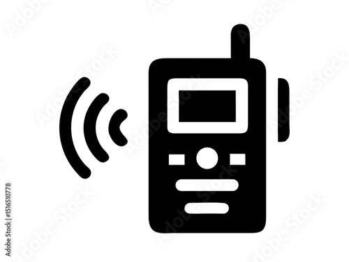 Walkie talkie icon. Walkie talkie sign vector illustration design. Walkie talkie silhouette 