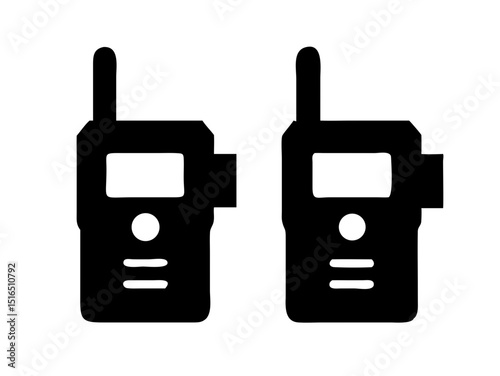 Walkie talkie icon. Walkie talkie sign vector illustration design. Walkie talkie silhouette 