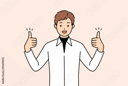 A Happy Medical Professional with a Thumbs Up Gesture Signifying Positivity and Support