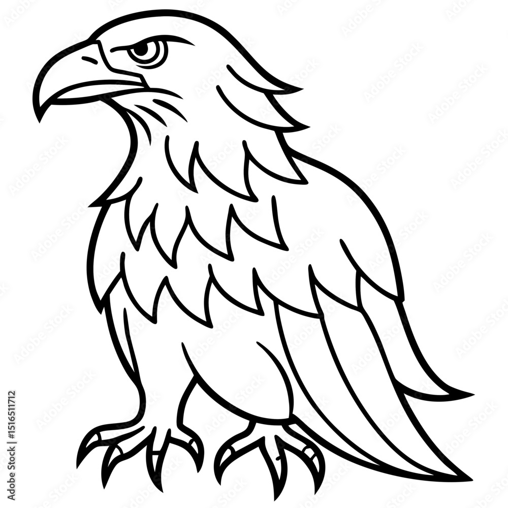Fototapeta premium eagle vector illustration on white background