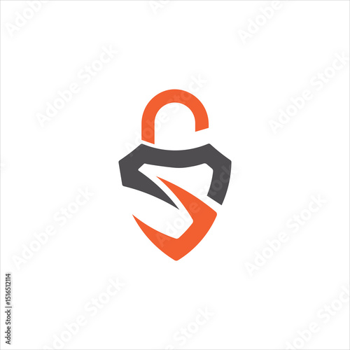 Modern and Simple Cyber Security Digital Logo Vector Icon. 