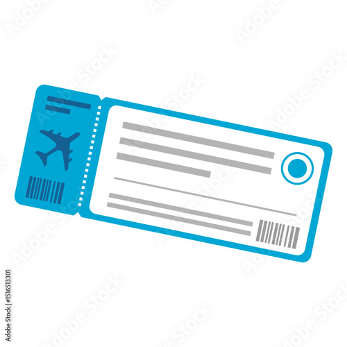 Plane ticket travel icon