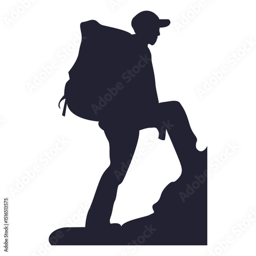 Mountain climber silhouette 3