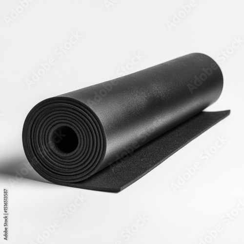 Fitness mat rolled up