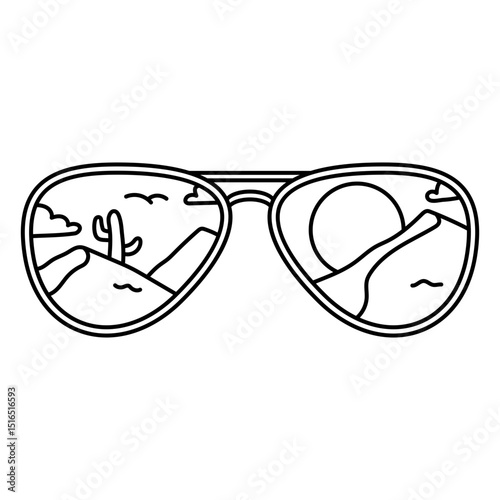Desert landscape sunglasses design