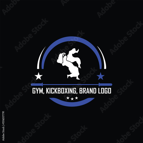 Gym and kickboxing logo vector