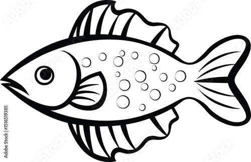 fish animal cute isolated icon vector illustration designicon vector illustration design