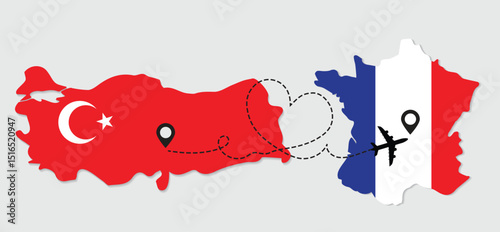 Travel to France by airplane from Turkey
