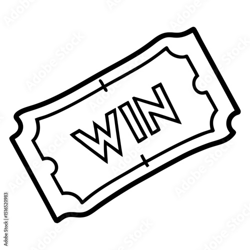 Lottery ticket icon