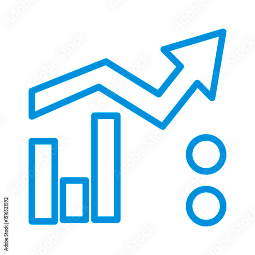 Bollinger Bands Blue Line Icon