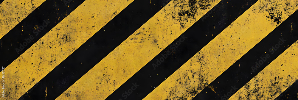 custom made wallpaper toronto digitalGrunge yellow and black diagonal stripes create warning background. Industrial safety design. Caution sign pattern. Old and dirty surface texture. Possible hazardous area or construction site.