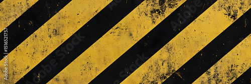 Wallpaper Mural Grunge yellow and black diagonal stripes create warning background. Industrial safety design. Caution sign pattern. Old and dirty surface texture. Possible hazardous area or construction site. Torontodigital.ca