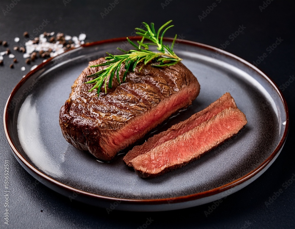 beef steak on a plate beef steak on a plate