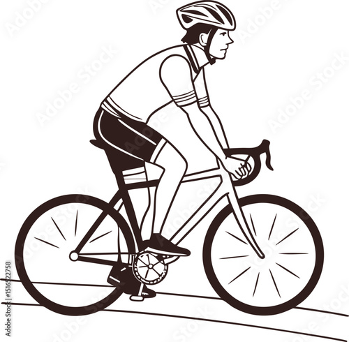 silhouette of a cyclist