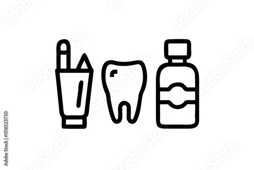 Vibrant toothbrushing design featuring toothbrush dentifrice and dental care elements