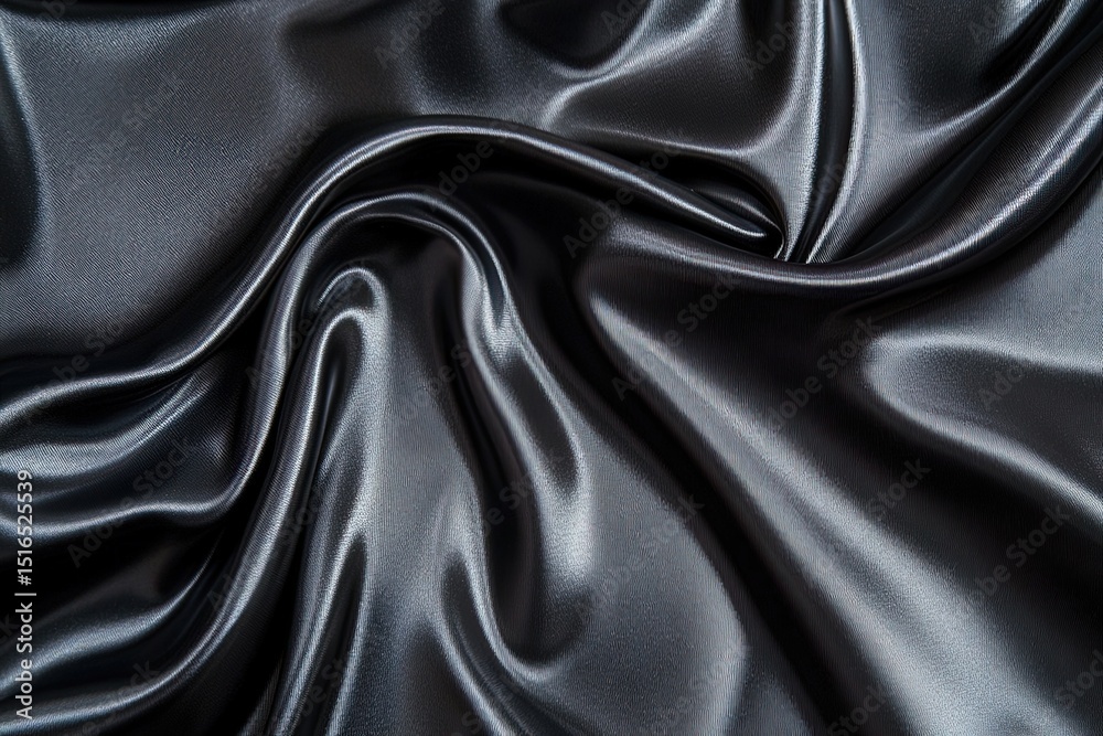 Obraz premium Shades of black and silver on wet silk with a natural luster texture 