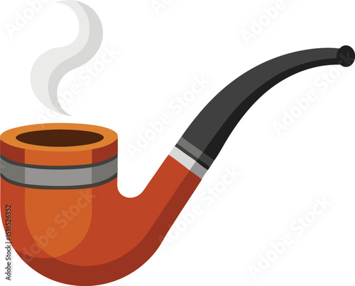 tobacco pipe isolated on white background