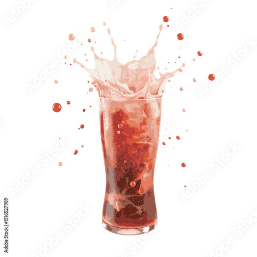 glass of cola with ice