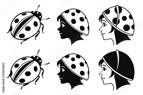 set of ladybug