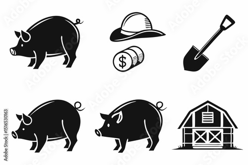 farm animals icons