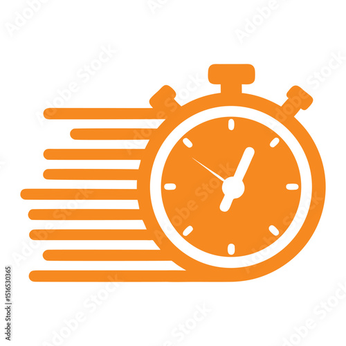 Speed Stopwatch Logo Vector Design